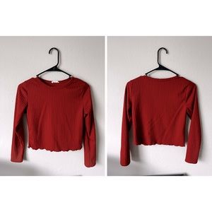 Pumpkin Color Crop Top